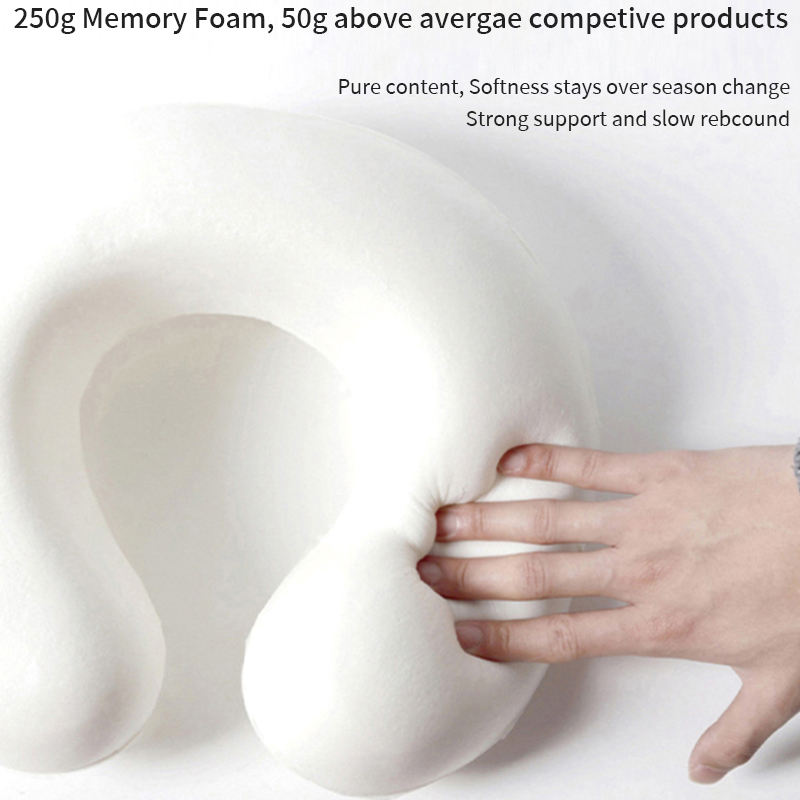 Ice Silk Fabric Cooling Material Memory Foam Neck Pillow for Summer - 图片 4