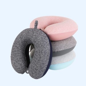 Ice Silk Fabric Cooling Material Memory Foam Neck Pillow for Summer