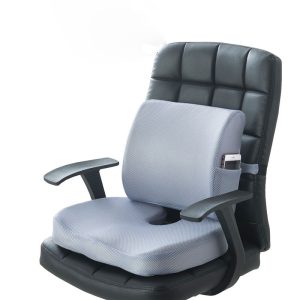 Memory Foam Lumbar Support and seat cushion with cool gel base